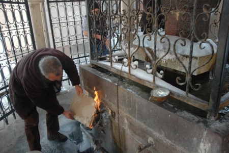 Erzurum yılın ilk gününde buz kesti 1