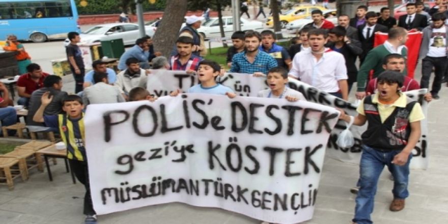 Erzurum'da polise destek yürüyüşü