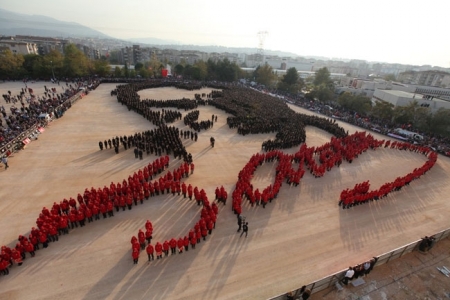 İşte dünyanın en büyük canlı Atatürk portresi 2