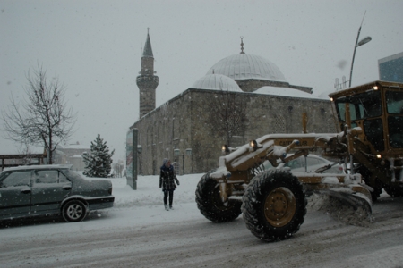 Erzurum'da kar yağışı 6