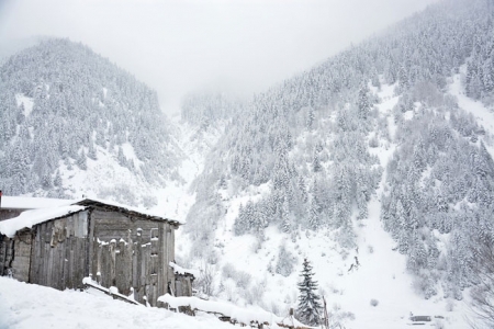 Rize-Erzurum karayolu çocuklara kaldı 11