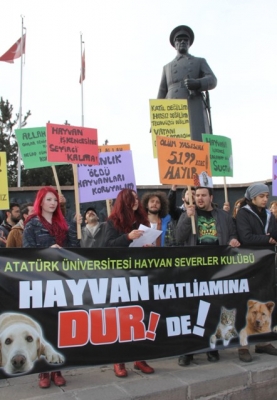 Erzurum'da eylem yaptılar! 2