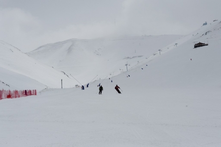 Palandöken'de kayak keyfi sürüyor 6