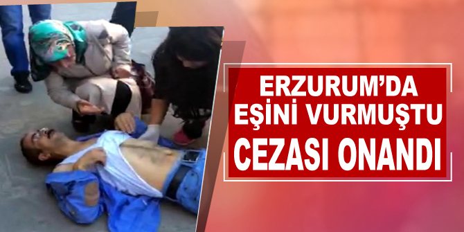 Erzurum'da Eşini vurmuştu cezası onandı