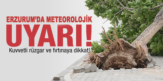 Erzurum’da meteorolojik uyarı