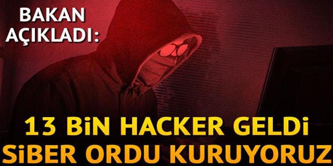 ‘13 bin hacker’la siber ordu’