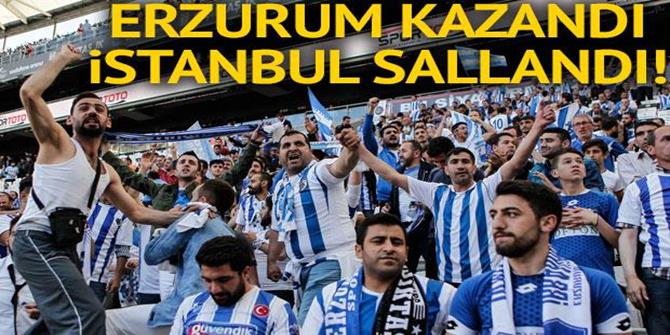 BB Erzurumspor şampiyon olarak 1. Lig'e yükseldi!