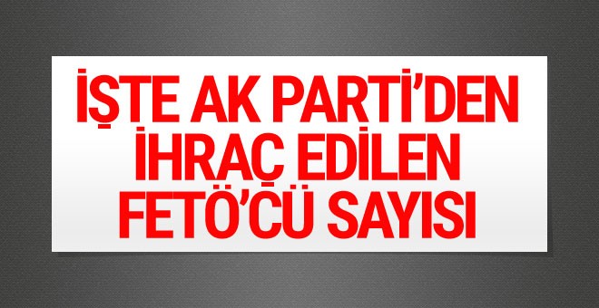 İşte AK Parti'den ihraç edilen FETÖ'cü sayısı