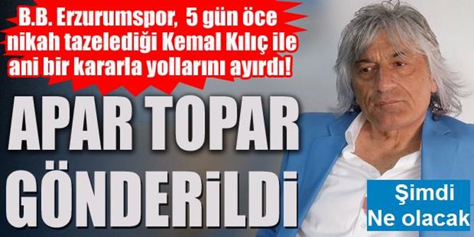 B.B. Erzurumspor'da Kemal Kılıç gönderildi