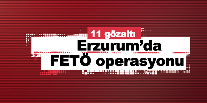Erzurum’da FETÖ operasyonu: 11 gözaltı