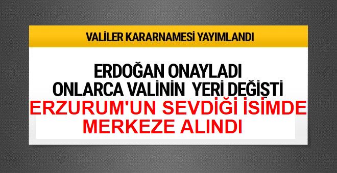 Valiler Kararnamesi Yayımlandı