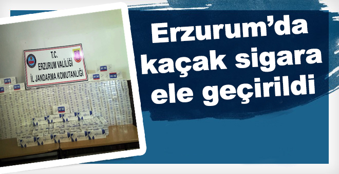 Erzurum'da kaçak sigara ele geçirildi
