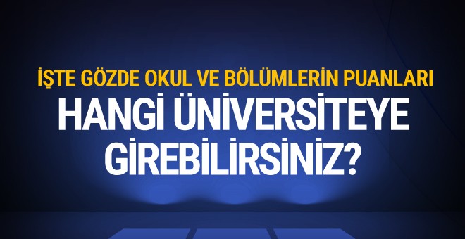 4 yıllık üniversite taban puanları 2017 tüm bölümlerin listesi