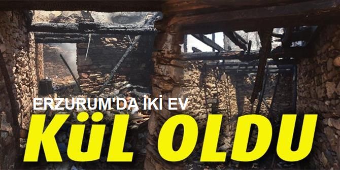 Yangında 2 ev küle döndü