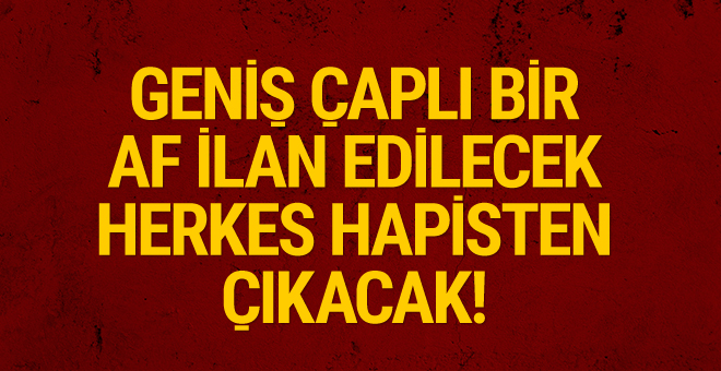 Türkiye'de geniş çaplı af ilan edilecek insanlar hapisten çıkacak