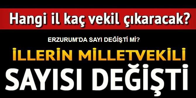 İllerin milletvekili sayısı değişti