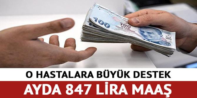 Kronik hastalara aylık 847 lira destek