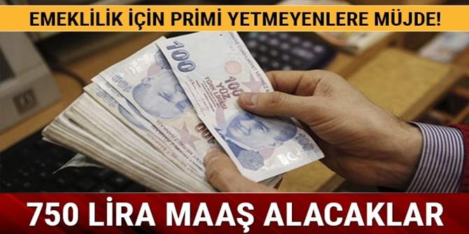 65 yaşını doldurmuş vatandaşa 750 TL maaş