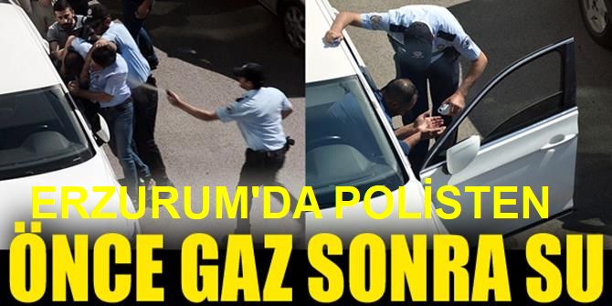 Erzurum'da Polis Biber gazı sıktı ama!