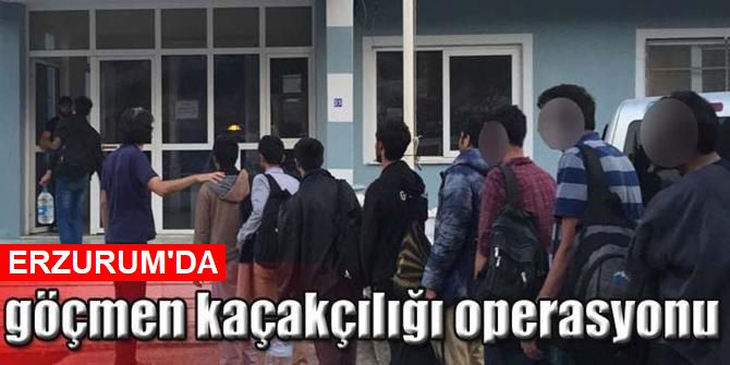 Erzurum'da Göçmen Kaçakçılığı Operasyonu