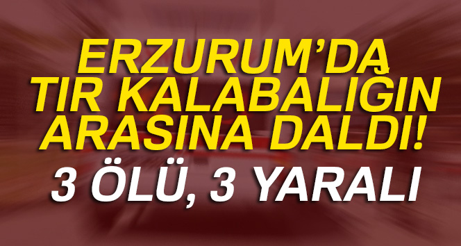 Erzurum'da Trafik Kazası: 3 Ölü