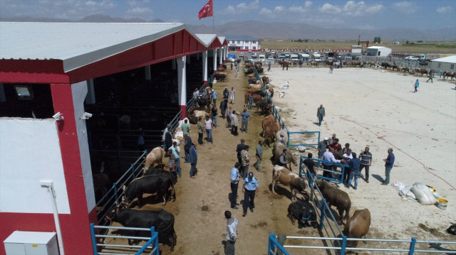 Erzurum'da Kurban Pazarında "Drone"Lu Önlem