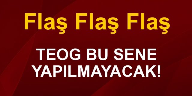 Yılmaz: Bu sene TEOG sınavı yapılmayacak