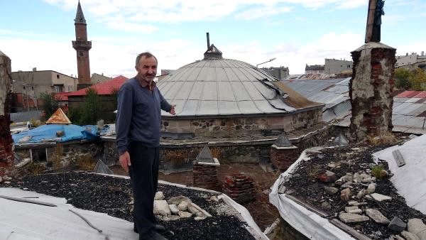 Erzurum'da Tarihi Hamamın Kurşunları, 3'üncü Kez Çalındı