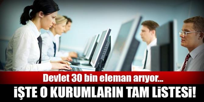 Kamuya 30 bin personel