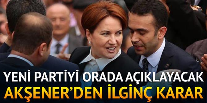 Yeni partisini orada açıklayacak