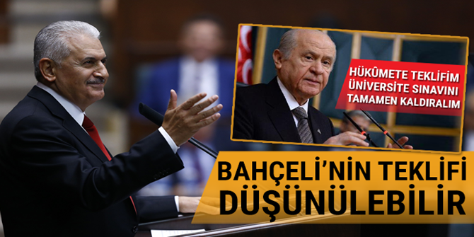 Yıldırım'dan Bahçeli'nin üniversite sınavı tavsiyesine cevap