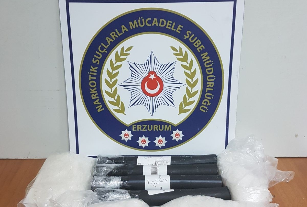 Erzurum’da 633,65 gr metamfetamin ele geçirildi