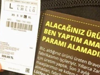 Zara ürünlerinde isyanın etiketi!