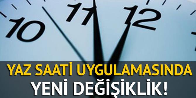 Yaz saati uygulaması sürekli hale geldi