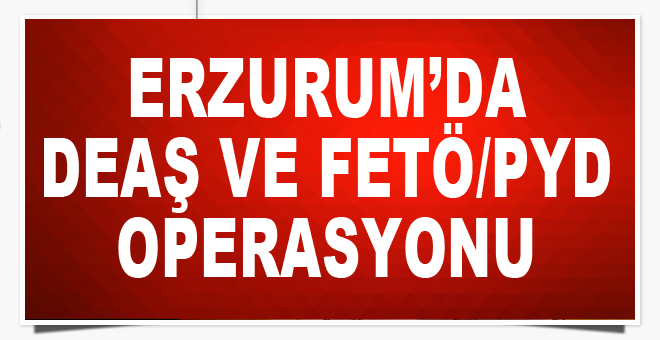 Erzurum’da DEAŞ ve FETÖ/PYD operasyonu