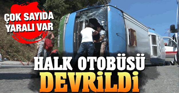 Erzurum'da Özel Halk Otobüsü Devrildi: 20 Yaralı