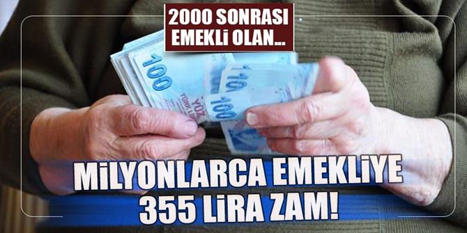 Emekliye 355 TL intibak zammı