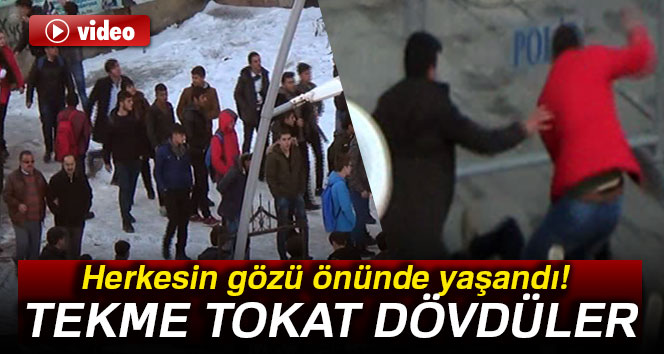 Erzurum'da liseliler liseli dövdü