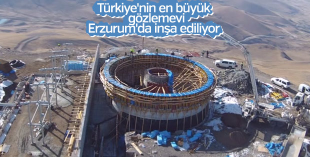 Türkiye'nin İlk Yerli Gözlem Evinin İnşaatı, Havadan Görüntülendi