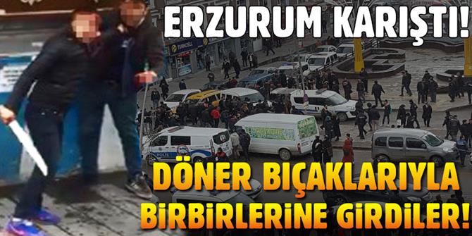 Erzurum'da İki Grubun Kavgası Trafiği Kilitledi