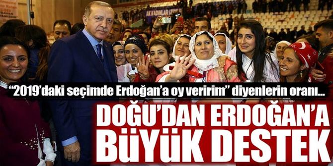 Doğu’da Erdoğan'a büyük destek yüzde 61