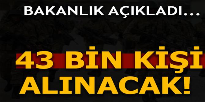 Türk Silahlı Kuvvetleri'ne bu sene 43 bin personel alınacak