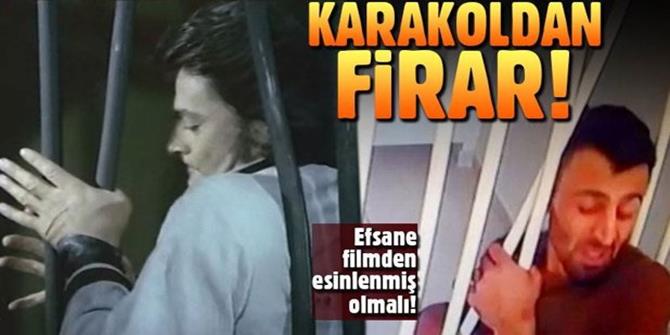 Erzurum'da bir zanlının karakoldan kaçışı filmleri aratmadı