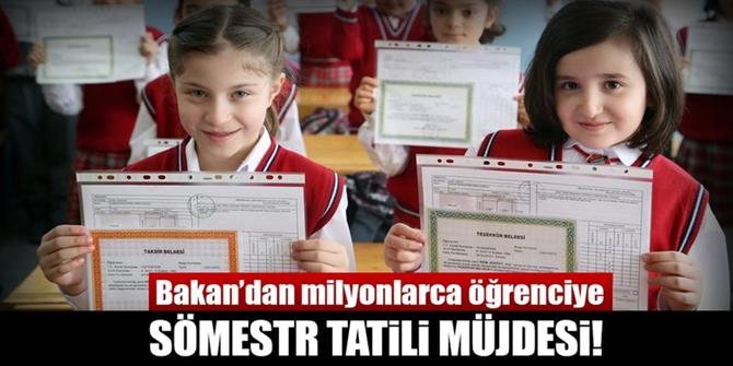 Milli Eğitim Bakanı'ndan öğrencilere sömestr tatili müjdesi!