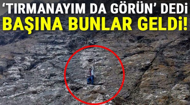 Erzurum'da kayada mahsur kaldı