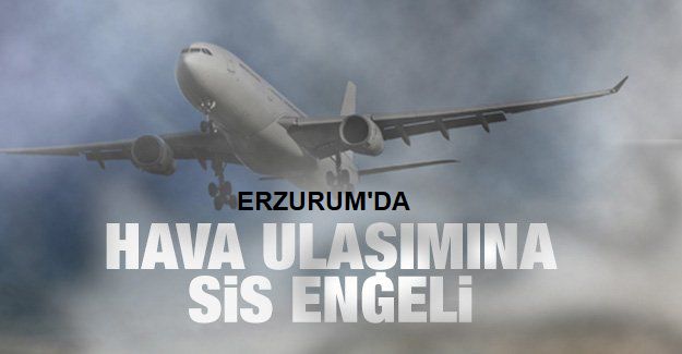 Erzurum'da Hava Ulaşımına Sis Engeli
