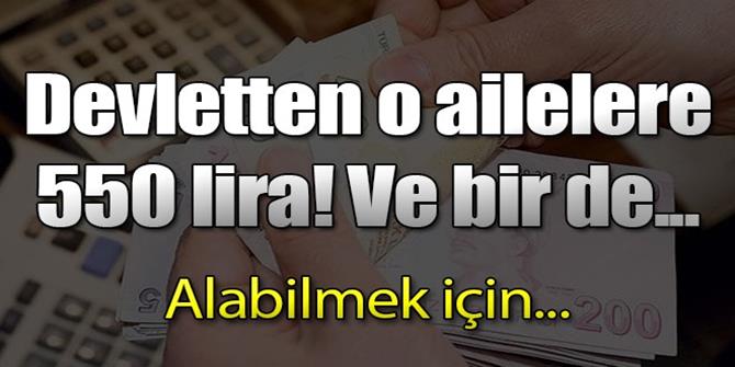 Asker ailesine 550 lira