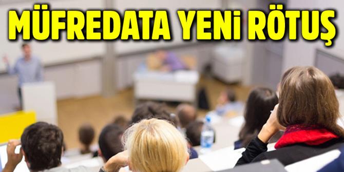 Müfredata yeni rötuş