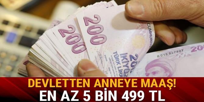 Anneye en az 5 bin 499 TL