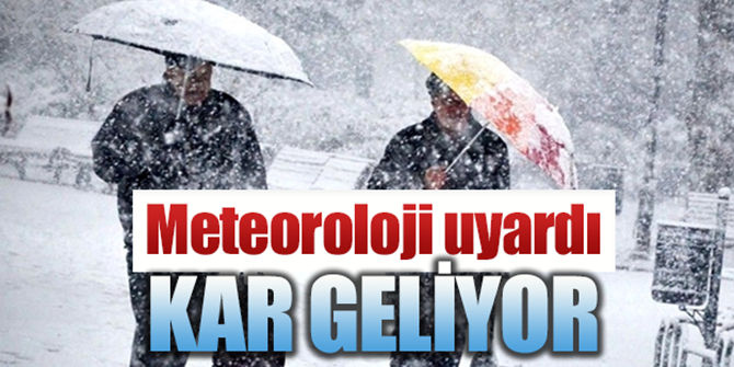 Erzurum ve Erzincan İçin Kar Uyarısı